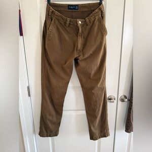 Abercrombie & Fitch Brown 90’s Loose Chinos.  33x32